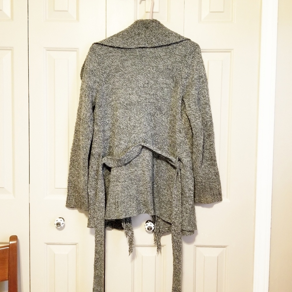 CAROLYN TAYLOR gray Cardigan Sweater - Picture 2 of 4
